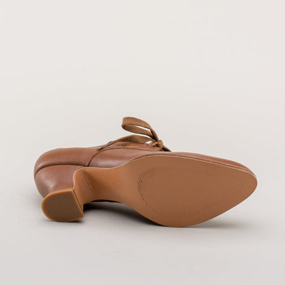 Gibson Edwardian Leather Shoes (Tan) American Duchess