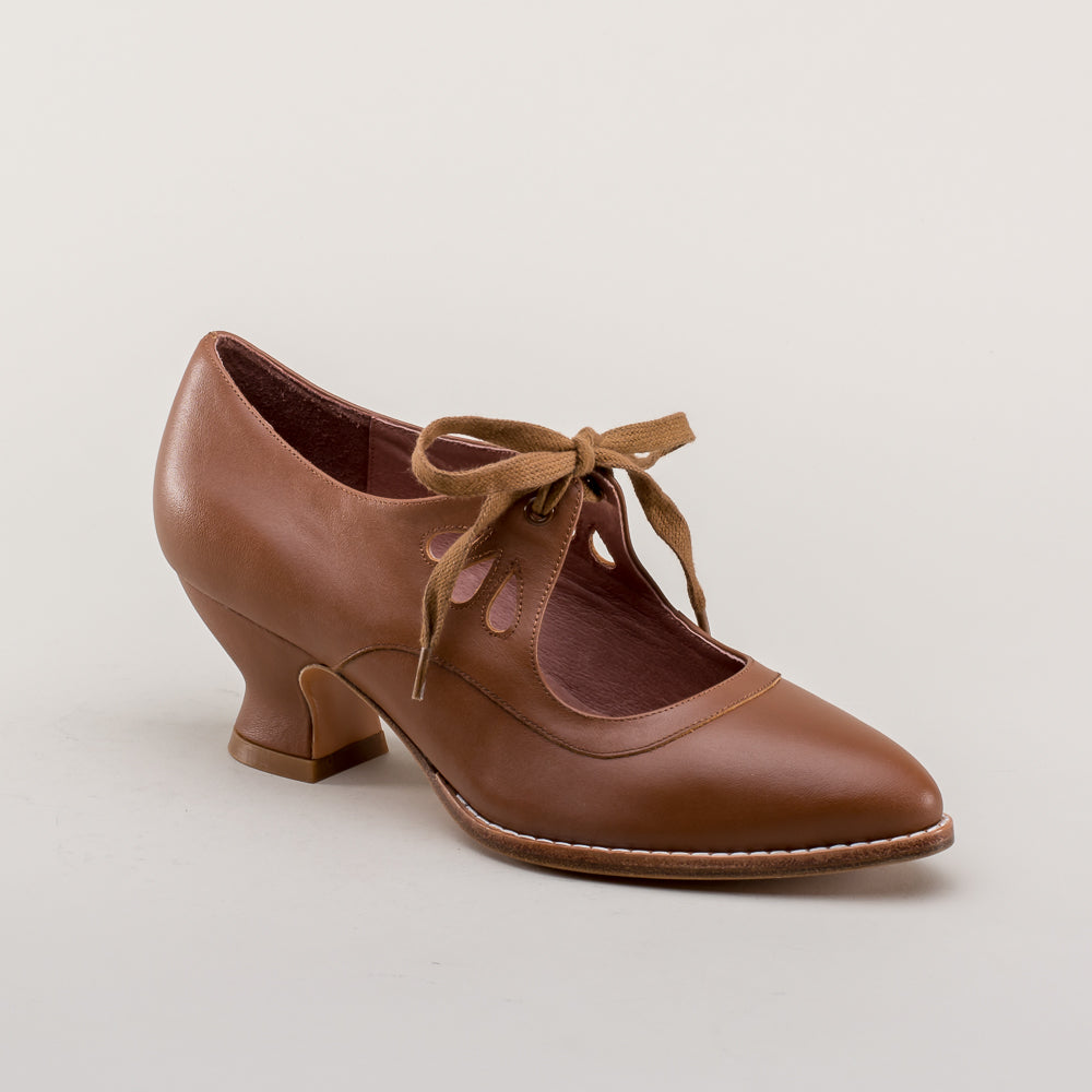 Gibson Edwardian Leather Shoes (Tan) American Duchess