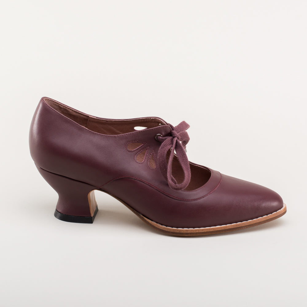 Gibson Edwardian Leather Shoes (Merlot) American Duchess