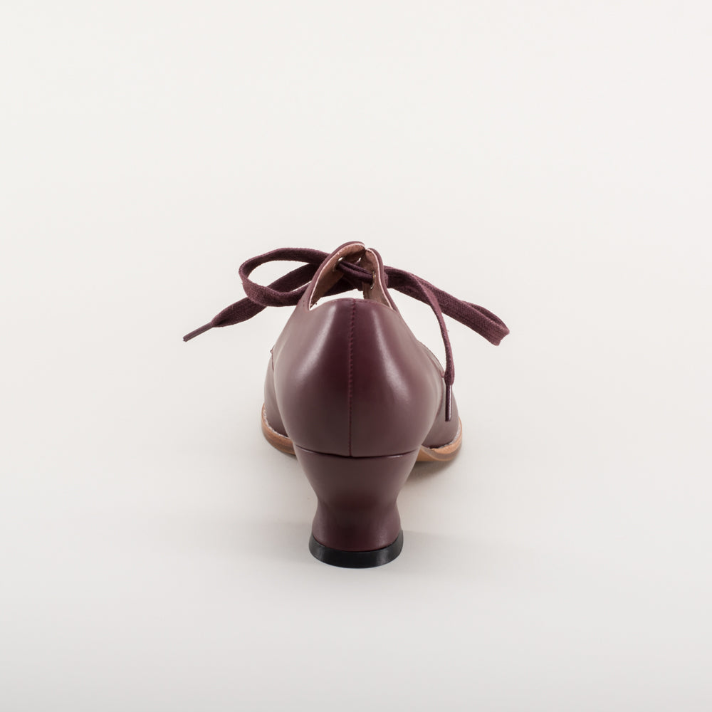 Gibson Edwardian Leather Shoes (Merlot) American Duchess