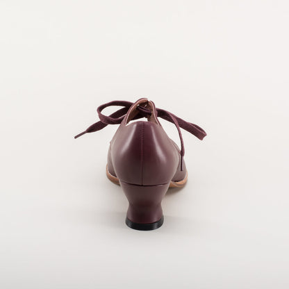 Gibson Edwardian Leather Shoes (Merlot) American Duchess