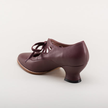 Gibson Edwardian Leather Shoes (Merlot) American Duchess