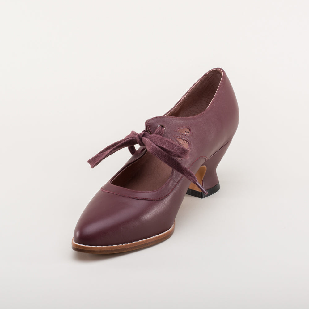 Gibson Edwardian Leather Shoes (Merlot) American Duchess