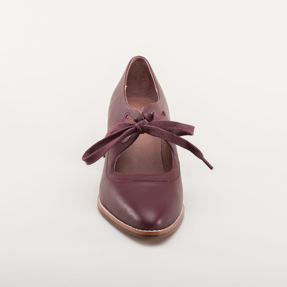 Gibson Edwardian Leather Shoes (Merlot) American Duchess