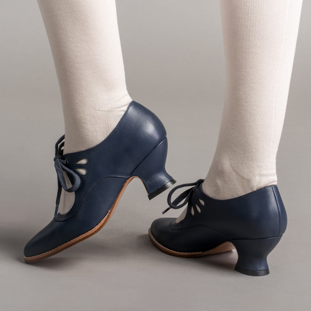 Gibson Edwardian Leather Shoes (Navy) American Duchess