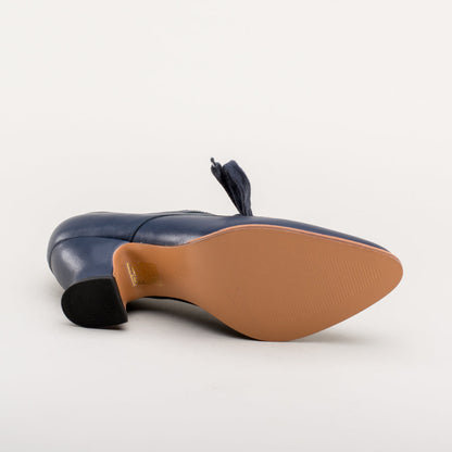 Gibson Edwardian Leather Shoes (Navy) American Duchess