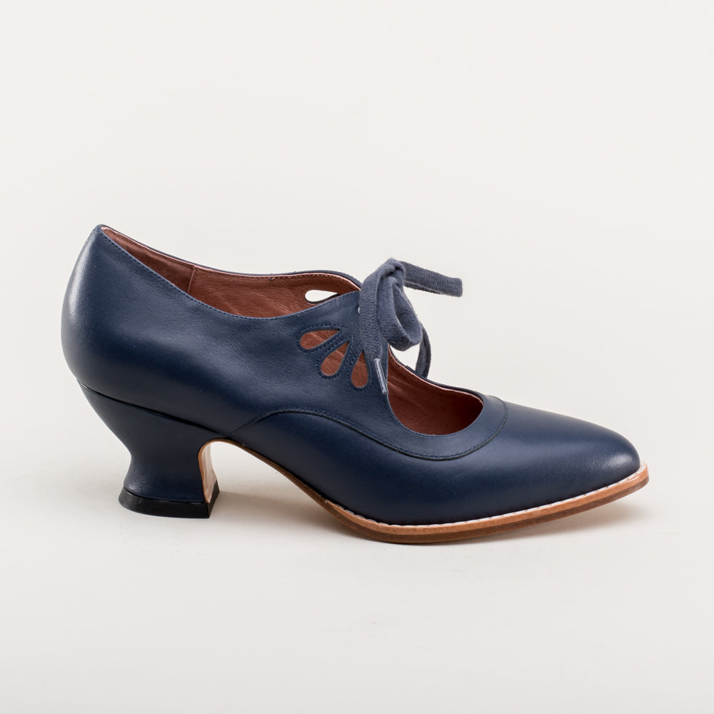 Gibson Edwardian Leather Shoes (Navy) American Duchess