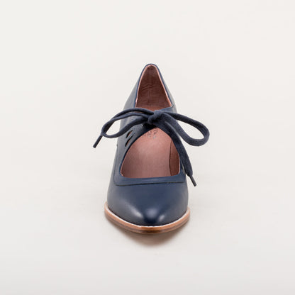 Gibson Edwardian Leather Shoes (Navy) American Duchess
