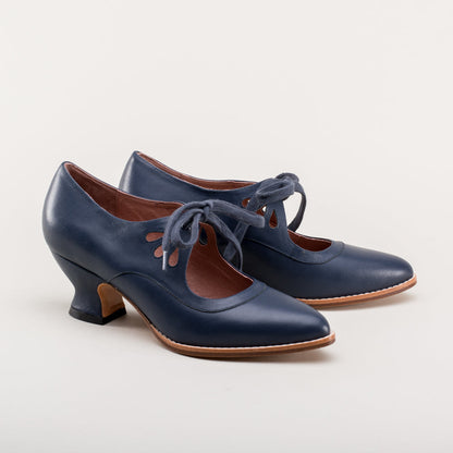 Gibson Edwardian Leather Shoes (Navy) American Duchess