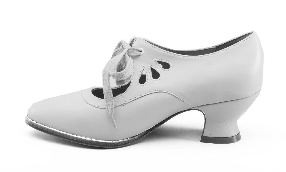 Gibson Edwardian Leather Shoes (Soft Ivory) American Duchess