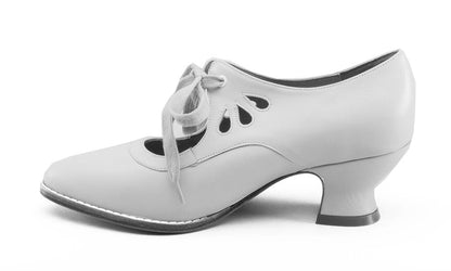 Gibson Edwardian Leather Shoes (Soft Ivory) American Duchess