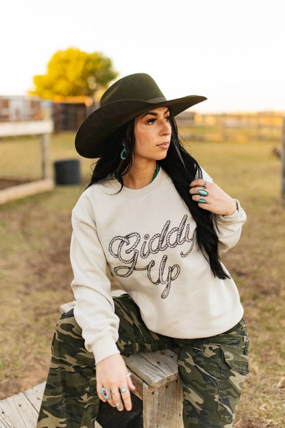 Giddy Up Twisted Rope Graphic Sweatshirt Wild Junkie
