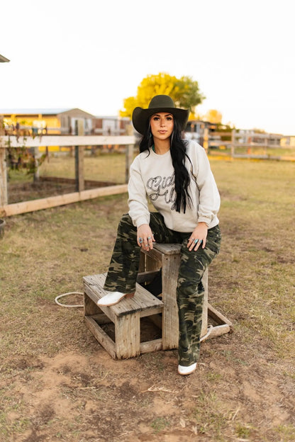 Giddy Up Twisted Rope Graphic Sweatshirt Wild Junkie