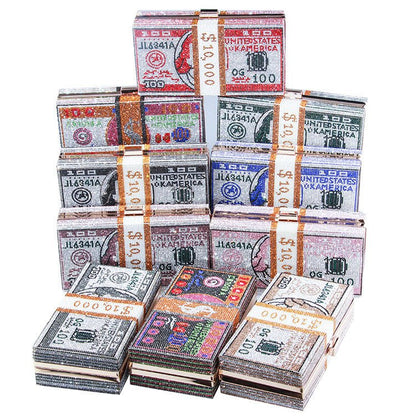 ‌Glamorous Fully Bedazzled Dollar Motif Evening Bag Party Clutch (MAC293) Mariam's Collection