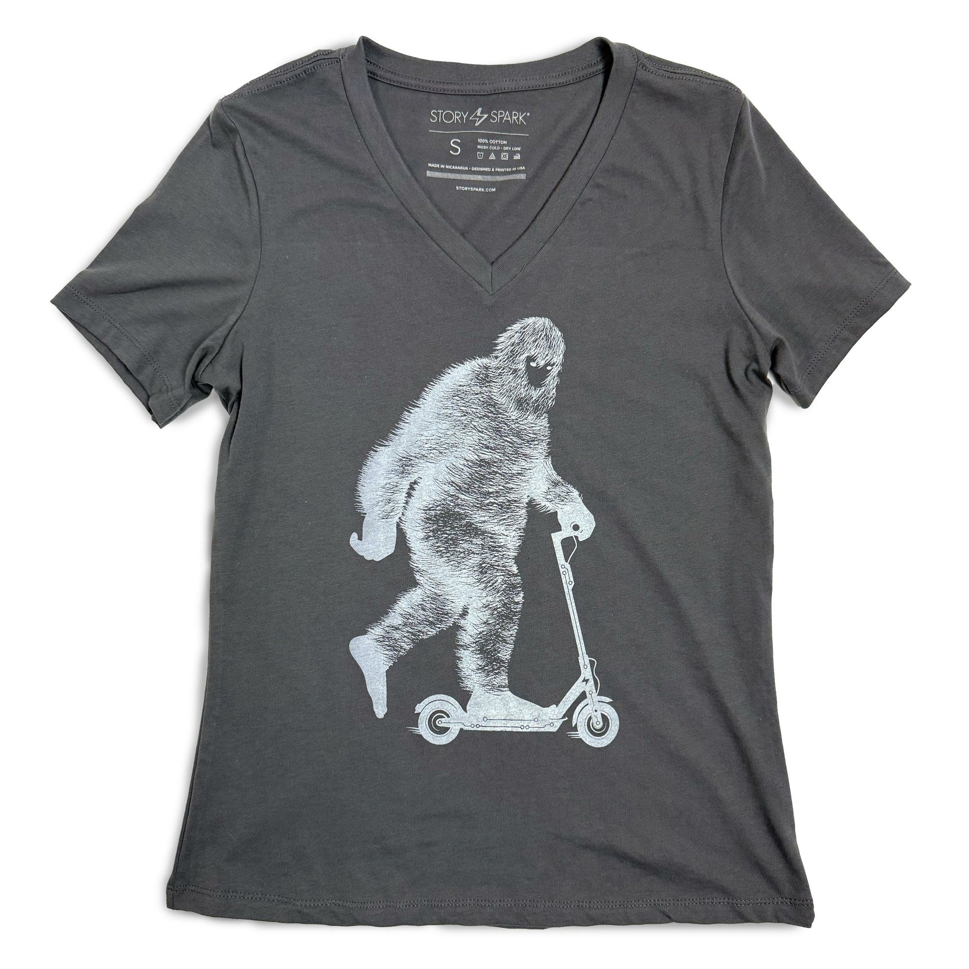 Glow Big Womens V-neck T-shirt (Glow in the Dark) STORY SPARK