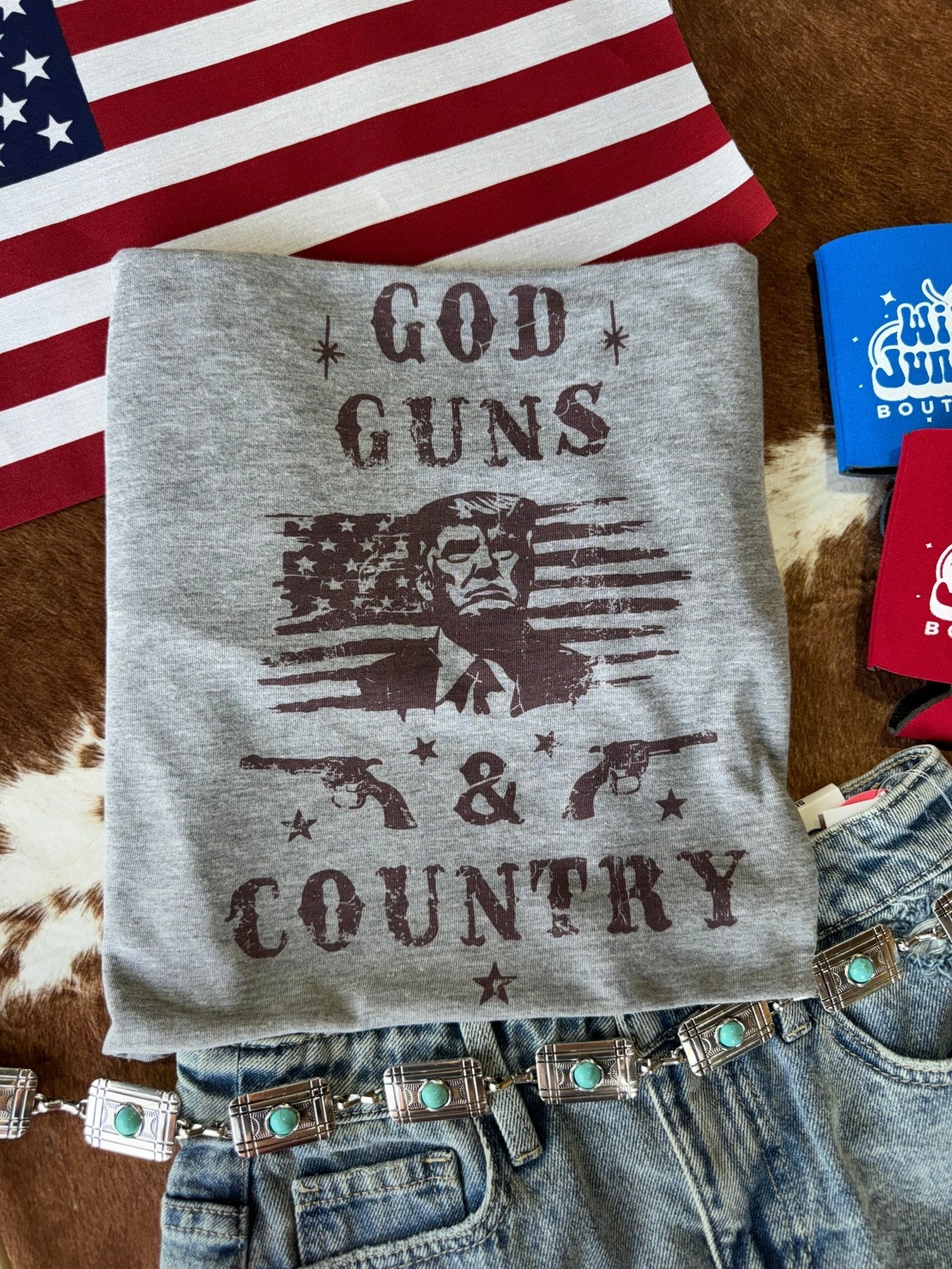 God, Guns and Country Trump Graphic Tee Wild Junkie