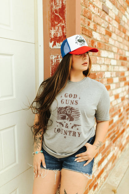 God, Guns and Country Trump Graphic Tee Wild Junkie