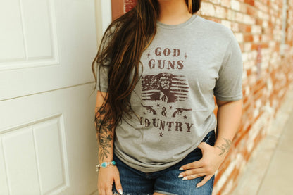 God, Guns and Country Trump Graphic Tee Wild Junkie