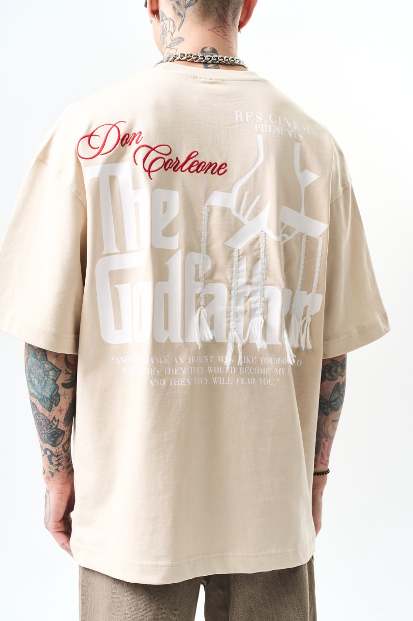 Men's Oversize 'The Godfather' Graphic T-Shirt - Streetwear Movie Tee Withinblack
