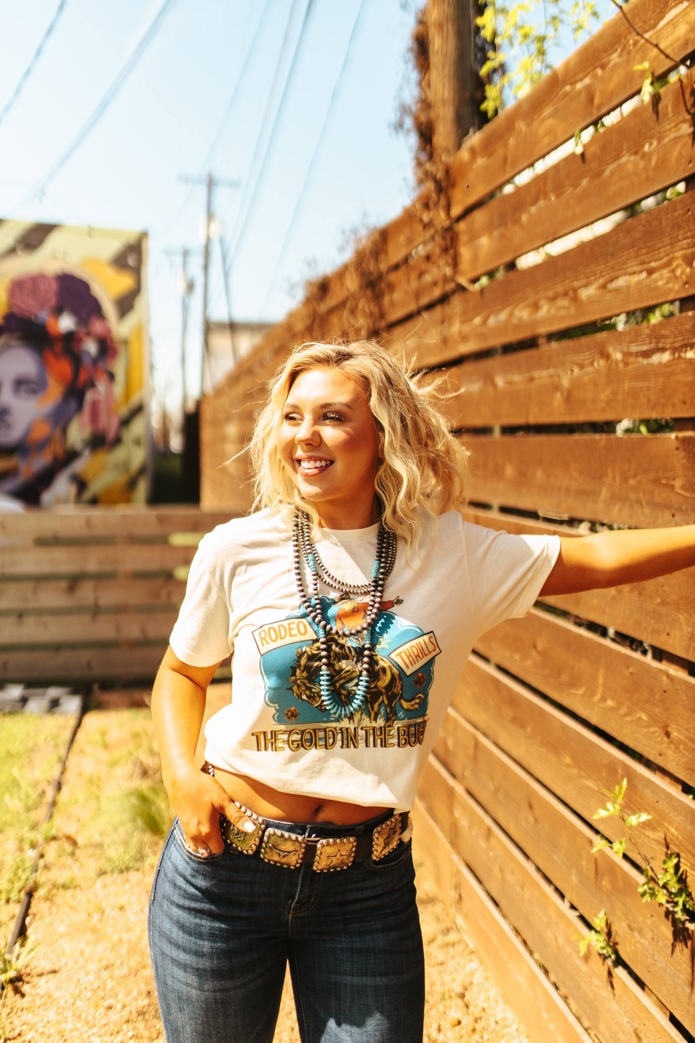 Gold Buckle Rodeo Thrills Graphic Tee Wild Junkie