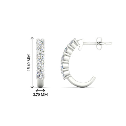 Half Huggie Hoop Earring Fascinating Diamonds