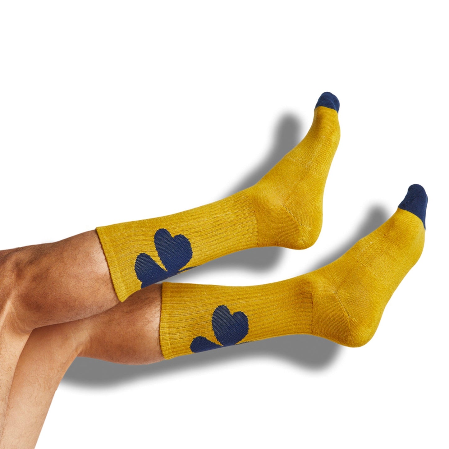 Gold / Navy Clover Casual Socks DeadSoxy