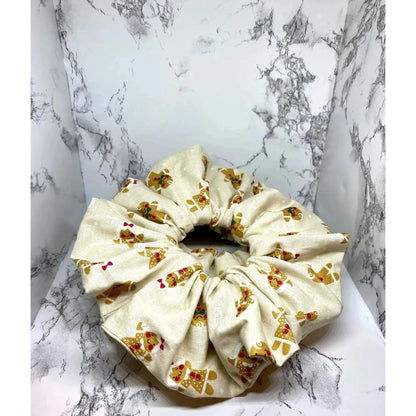 Beige Gingerbread Christmas Scrunchie Enchanted Scrunch