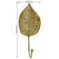 Green Gold Single Leaf Hanging Coat Hook Mini Wall Key Hook Home Decoration Modern Home Hanger Leaf Shape Coat Hooks Wall Mounted Hooks Stevvex