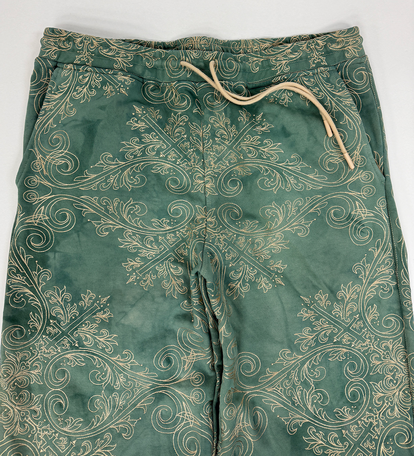 TRANCE SWEATPANTS (GREEN & GOLD) Jakischrist