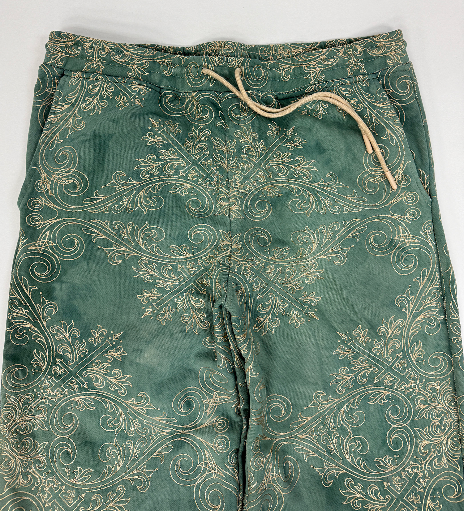 TRANCE SWEATPANTS (GREEN & GOLD) Jakischrist