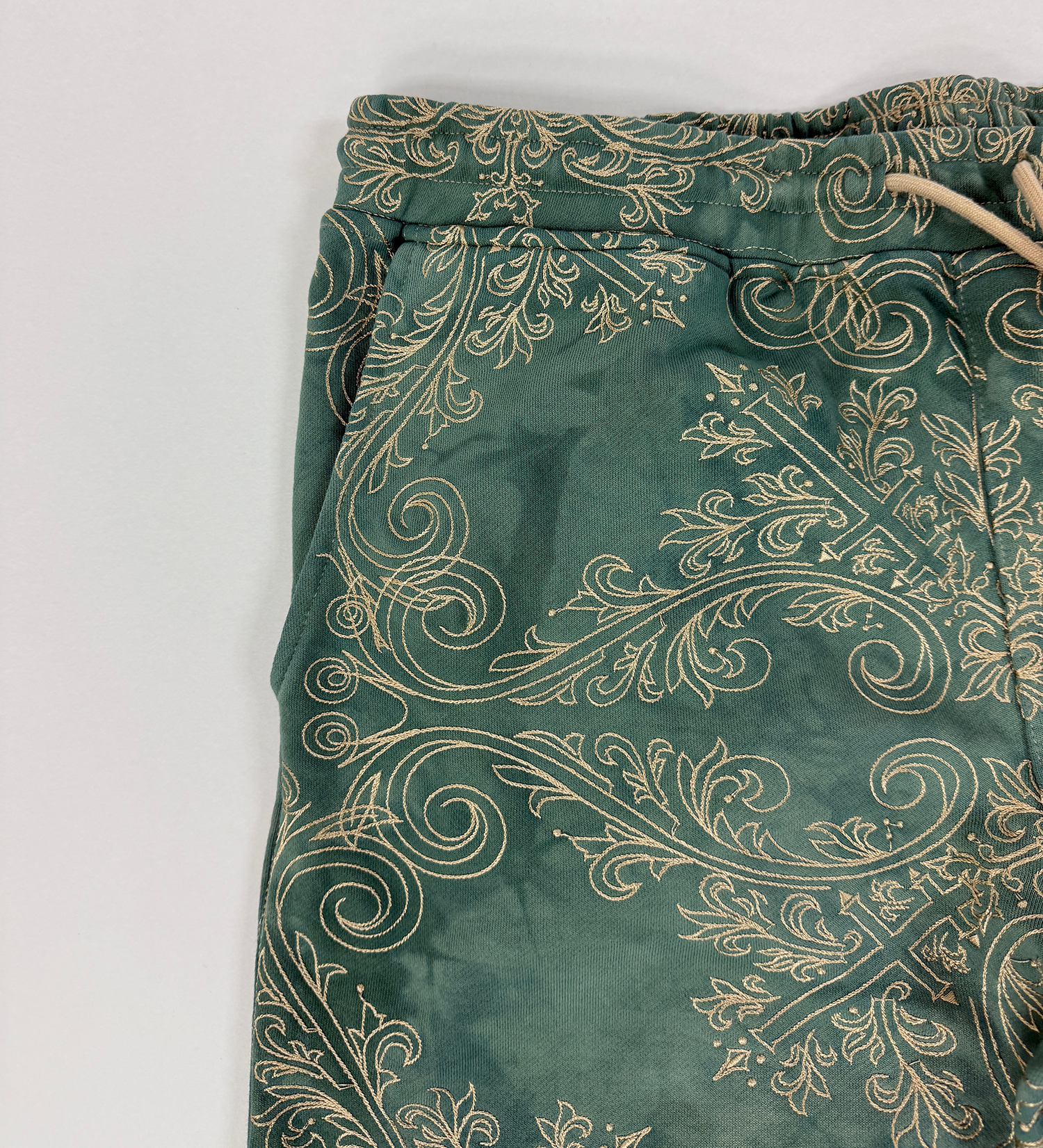 TRANCE SWEATPANTS (GREEN & GOLD) Jakischrist