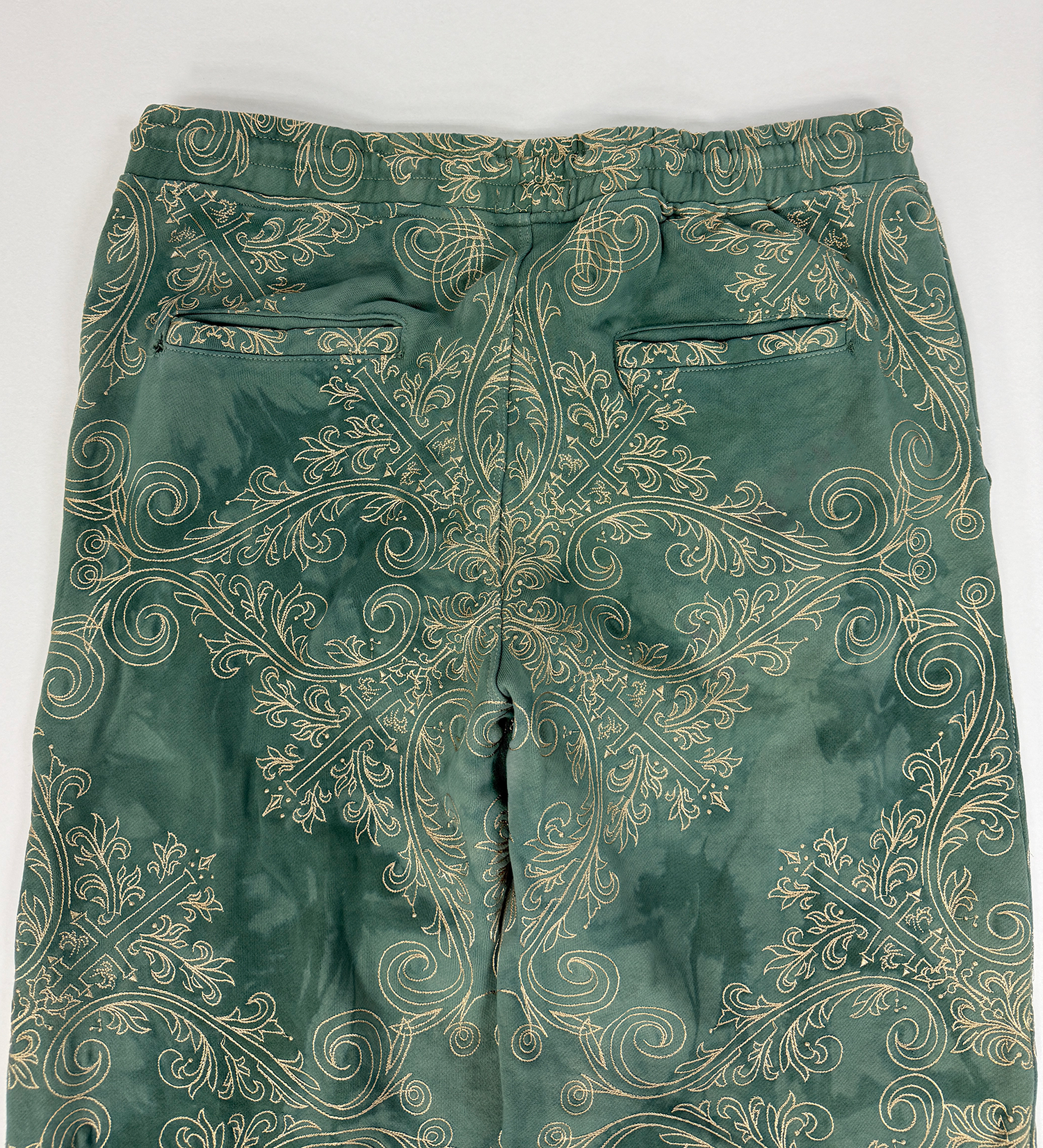 TRANCE SWEATPANTS (GREEN & GOLD) Jakischrist