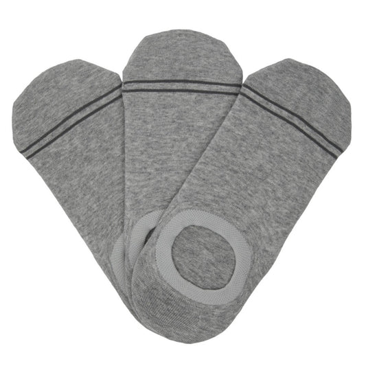 Grey  No Show Socks - 3 Pack DeadSoxy