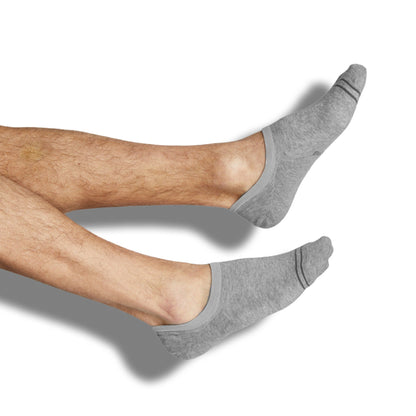 Grey  No Show Socks - 3 Pack DeadSoxy