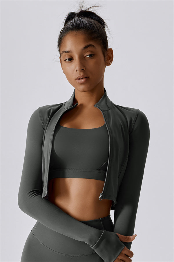 The Eloise Jacket Sports Bra Shorts 3-Piece Set Fitglutes Activewear Gymwear Sportswear & Workout Clothes