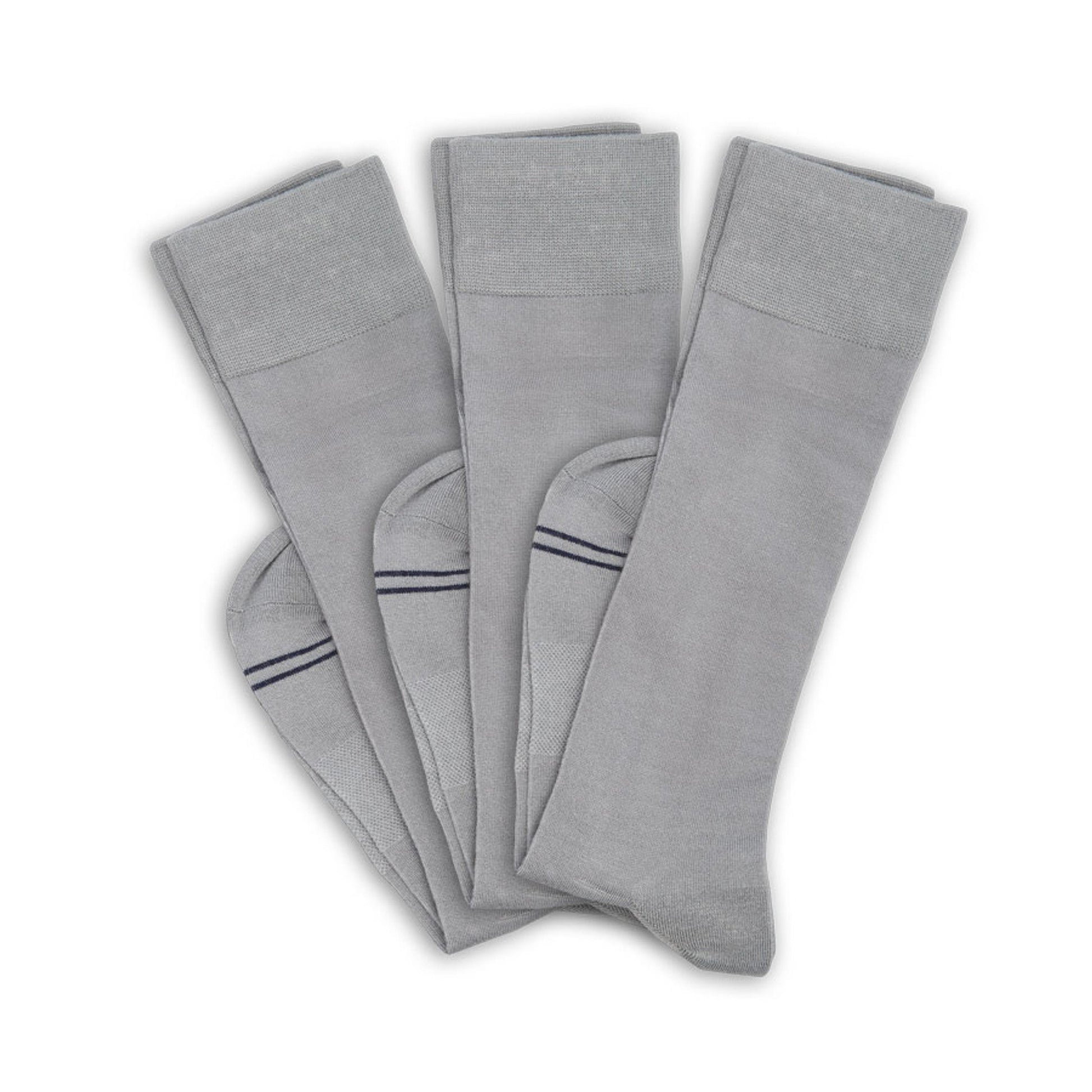 Greyson 3-Pack - Grey Dress Socks DeadSoxy