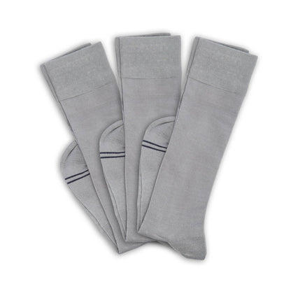 Greyson 3-Pack - Grey Dress Socks DeadSoxy