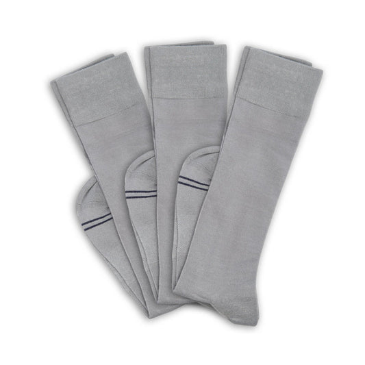 Greyson 3-Pack - Grey Dress Socks DeadSoxy