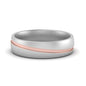 Grooved 2 Tone Mens Band Fascinating Diamonds