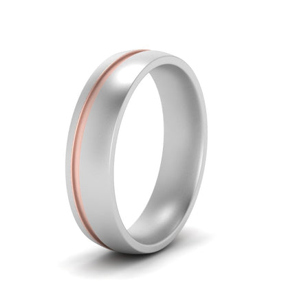 Grooved 2 Tone Mens Band Fascinating Diamonds