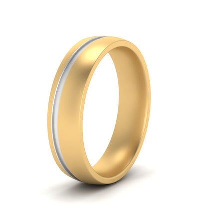 Grooved 2 Tone Mens Band Fascinating Diamonds