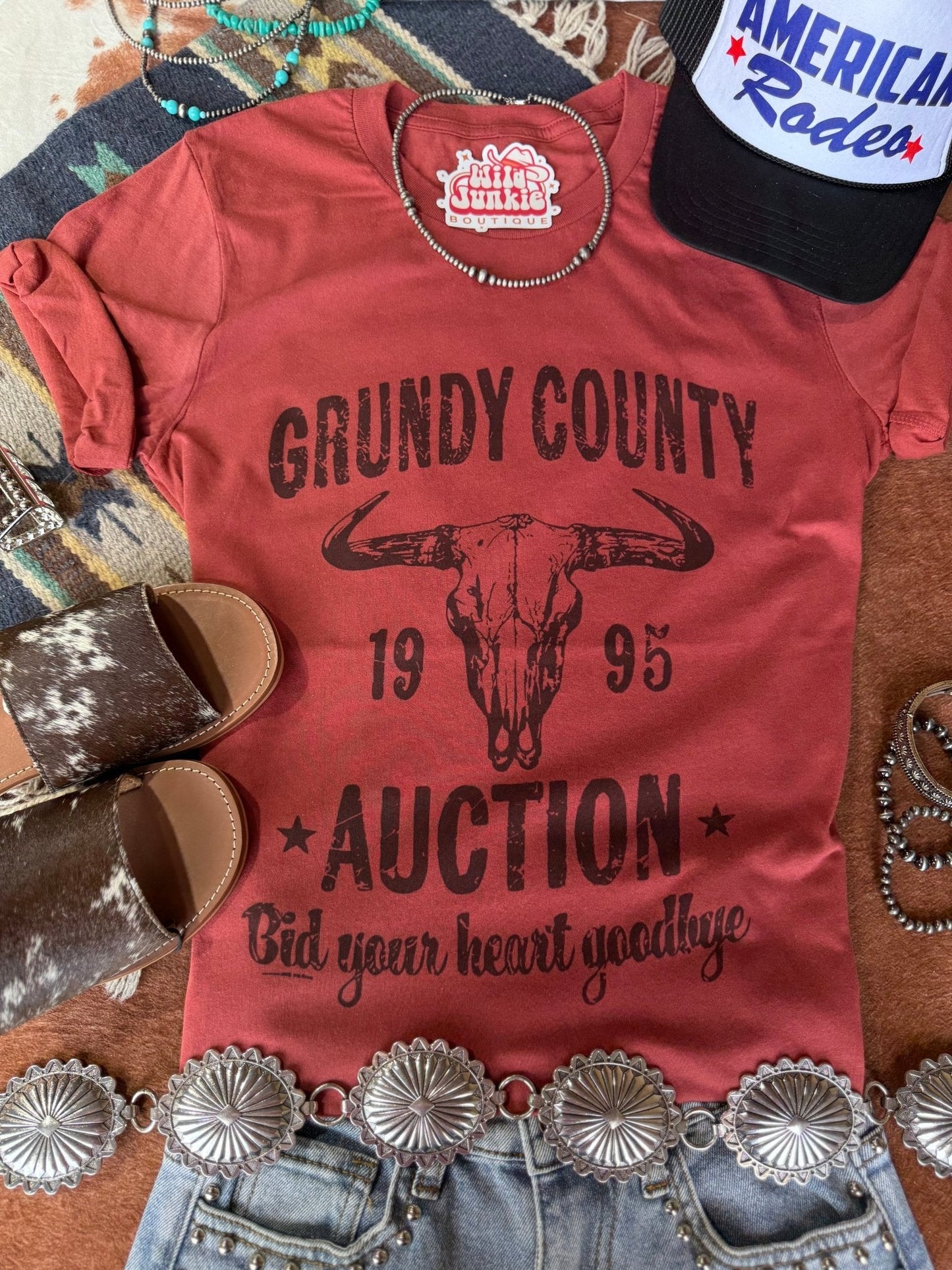 Grundy County Auction Graphic Tee Wild Junkie