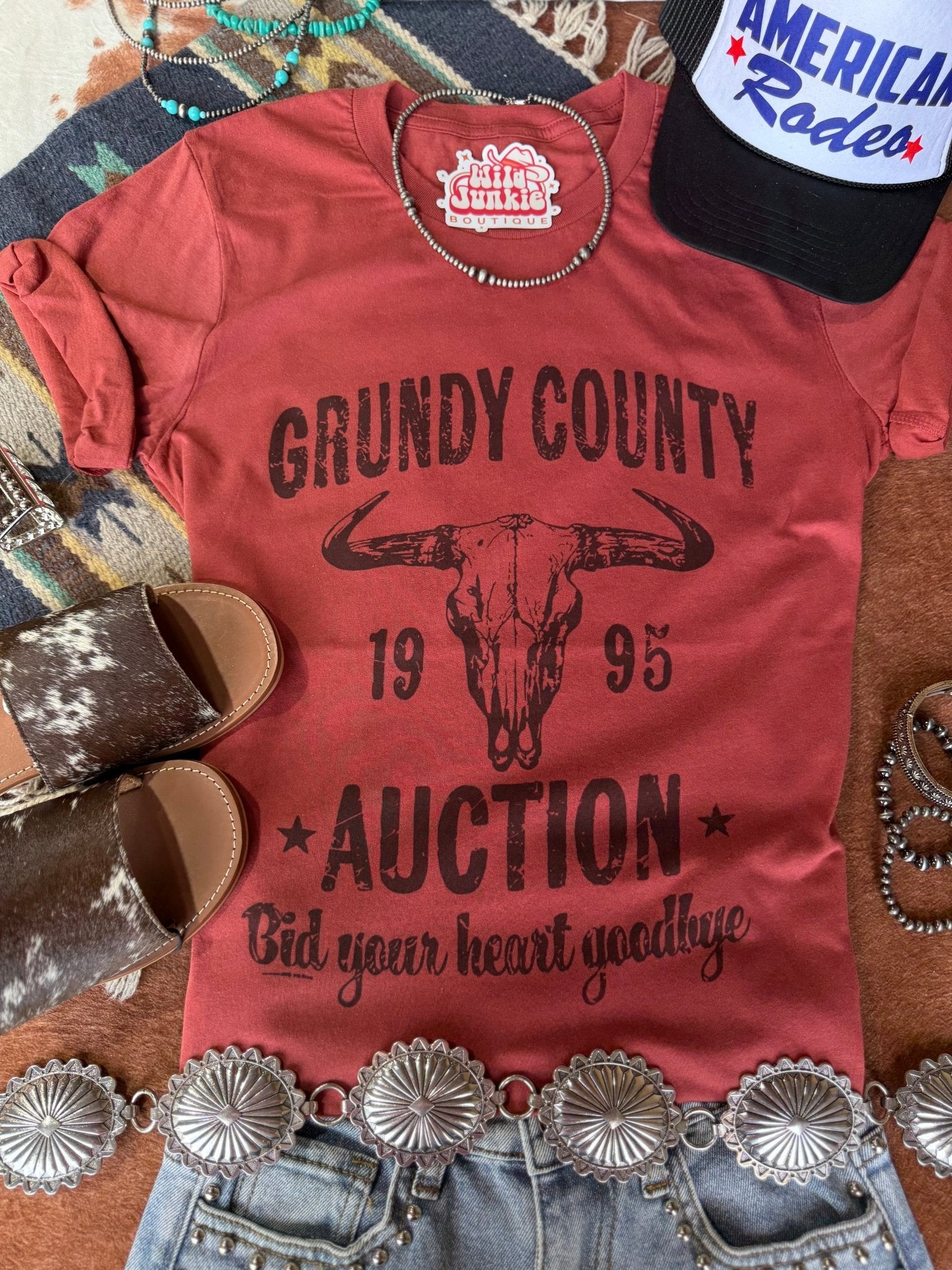Grundy County Auction Graphic Tee Wild Junkie