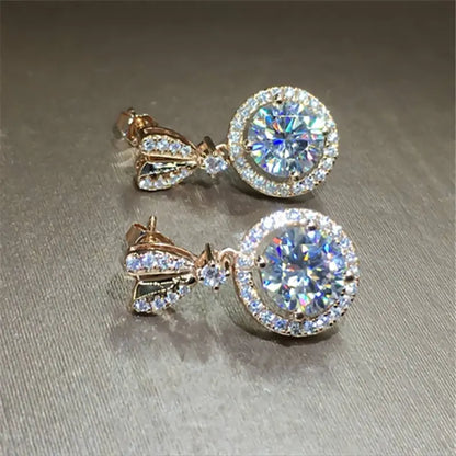 Elegant Heart-Shaped Zirconia Earrings for Women
