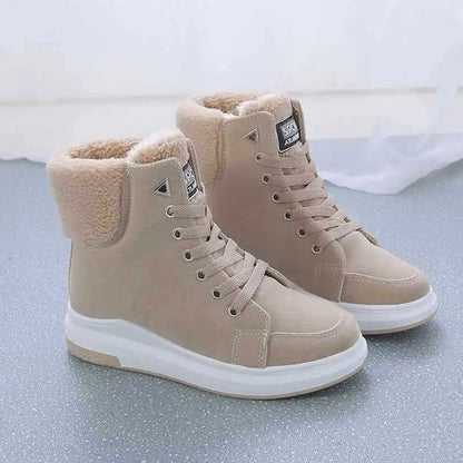 Warm Fleece-lined Martin Boots for Women - All-matching