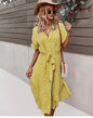 Women's Floral Summer Midi Dress with V Neck