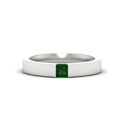 Half Bezel Solitaire Mens Engagement Ring Fascinating Diamonds