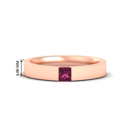 Half Bezel Solitaire Mens Engagement Ring Fascinating Diamonds