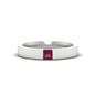 Half Bezel Solitaire Mens Engagement Ring Fascinating Diamonds