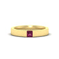 Half Bezel Solitaire Mens Engagement Ring Fascinating Diamonds